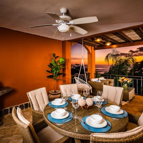 The patio table will invite you to eat dinners outside and enjoy BBQ meals with  the sound of the ocean behind.