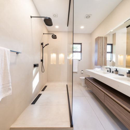 Master bath with double showers